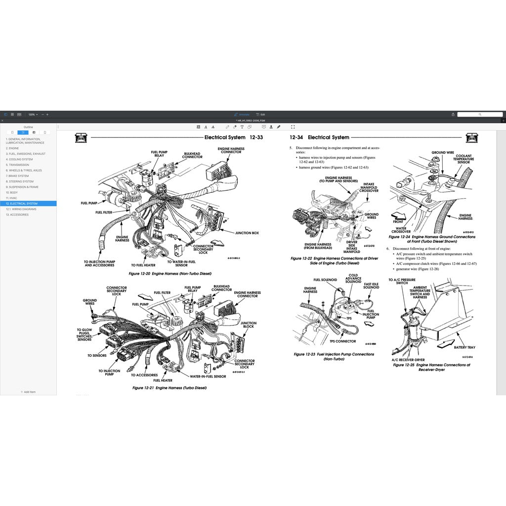 HUMMER H1 (1992-2006) SERVICE WORKSHOP MANUAL - Image 8
