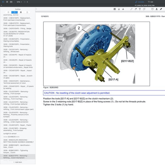 PEUGEOT 3008 T8 (2008-2016) SERVICE WORKSHOP MANUAL - Image 8