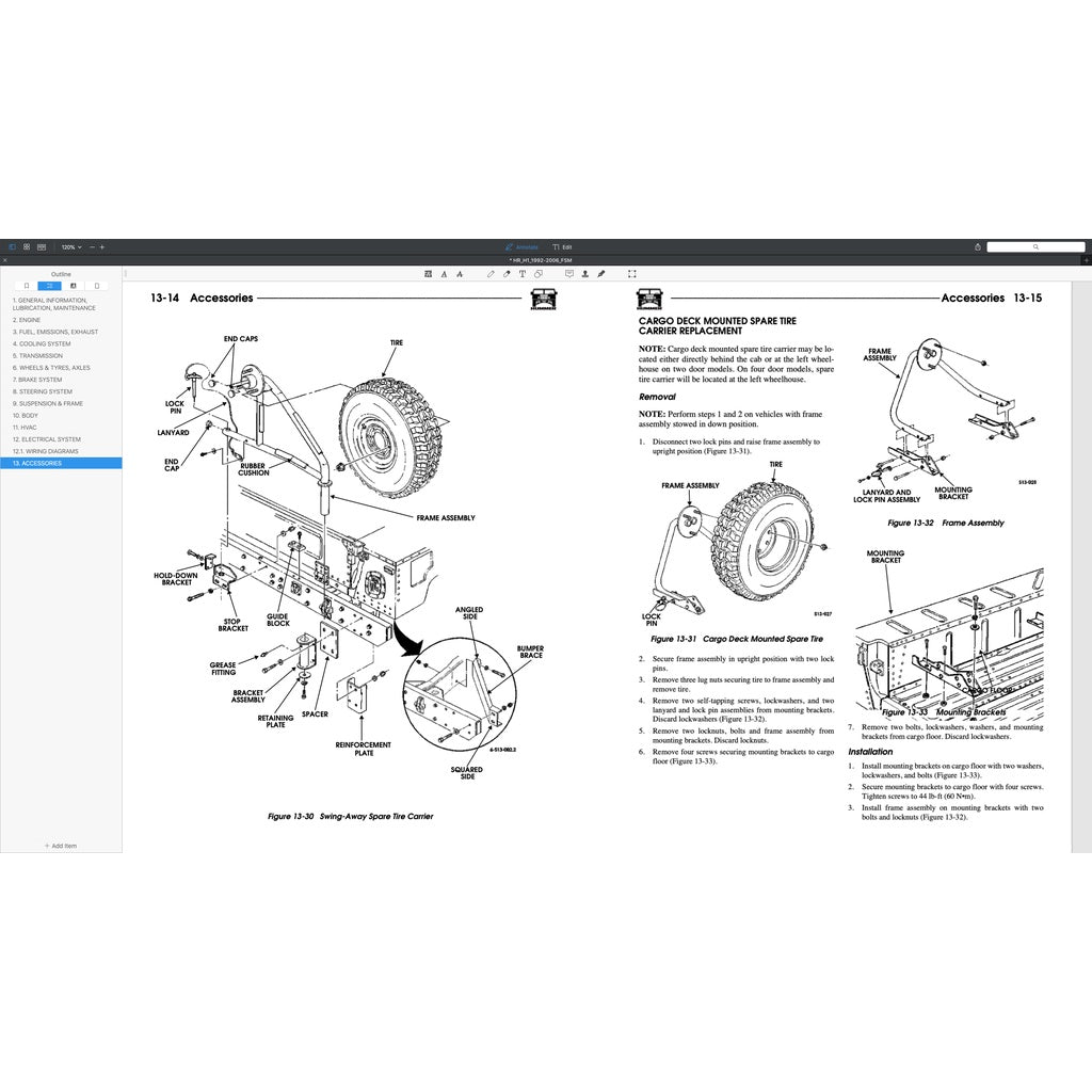 HUMMER H1 (1992-2006) SERVICE WORKSHOP MANUAL - Image 10