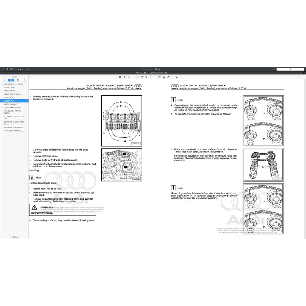 Audi A4 B6-B7 (2002-2008) FACTORY SERVICE REPAIR WORKSHOP MANUAL - Image 4