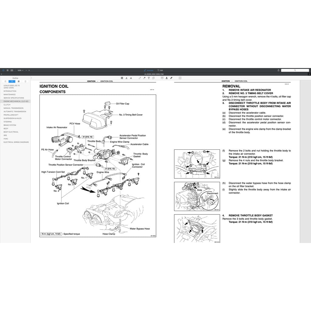 LEXUS IS300 (2002-2005) SERVICE WORKSHOP MANUAL - Image 6