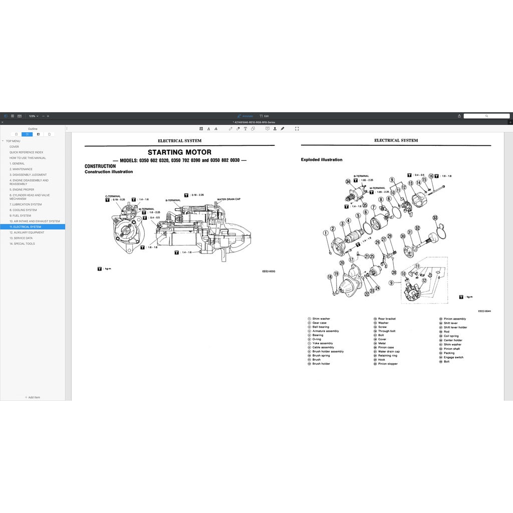NISSAN UD DIESEL ENGINE RE10 / RF8 TC TD/ RG8 SERVICE REPAIR MANUAL - Image 10