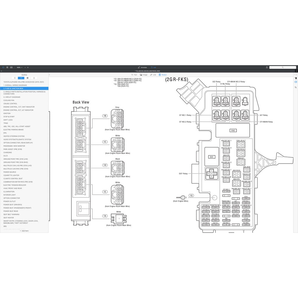 TOYOTA ALPHARD / VELLFIRE AGH30 / GGH30 (2015-2021) WIRING DIAGRAMS - Image 5