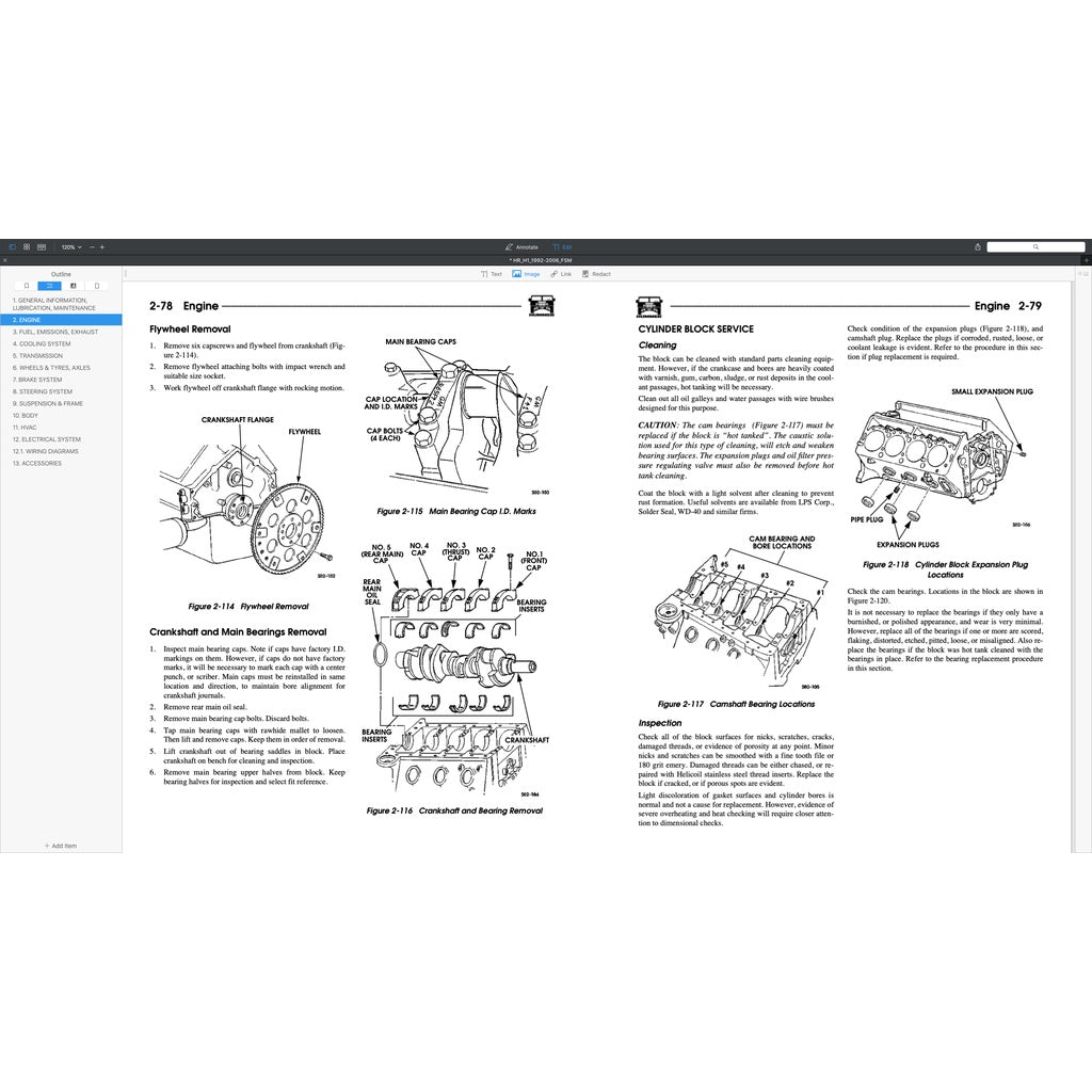 HUMMER H1 (1992-2006) SERVICE WORKSHOP MANUAL - Image 5