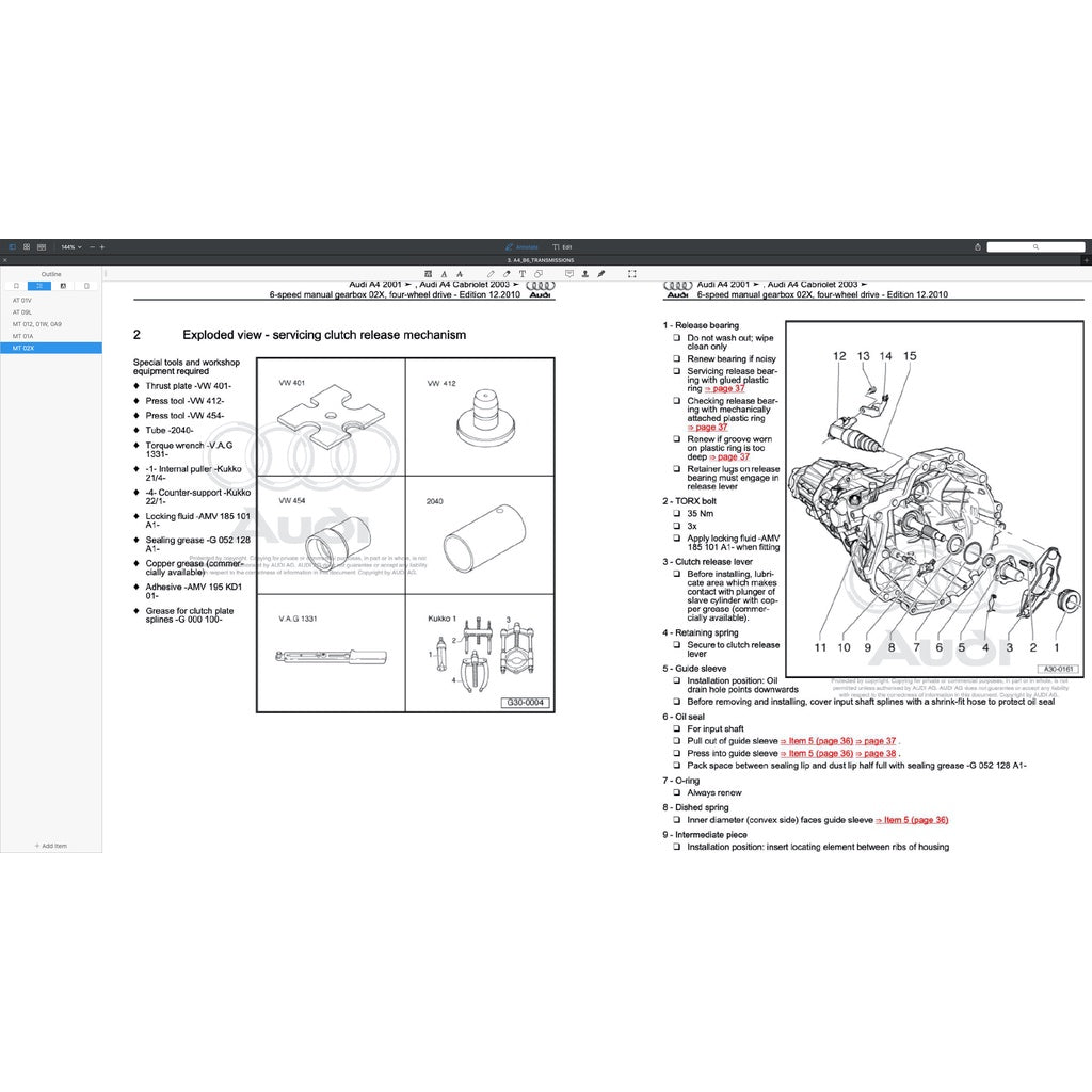 Audi A4 B6-B7 (2002-2008) FACTORY SERVICE REPAIR WORKSHOP MANUAL - Image 7
