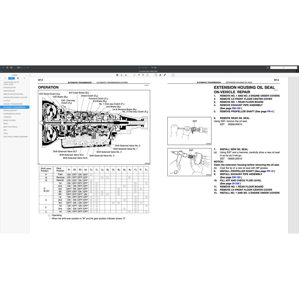 LEXUS IS300 (2002-2005) SERVICE WORKSHOP MANUAL - Image 7