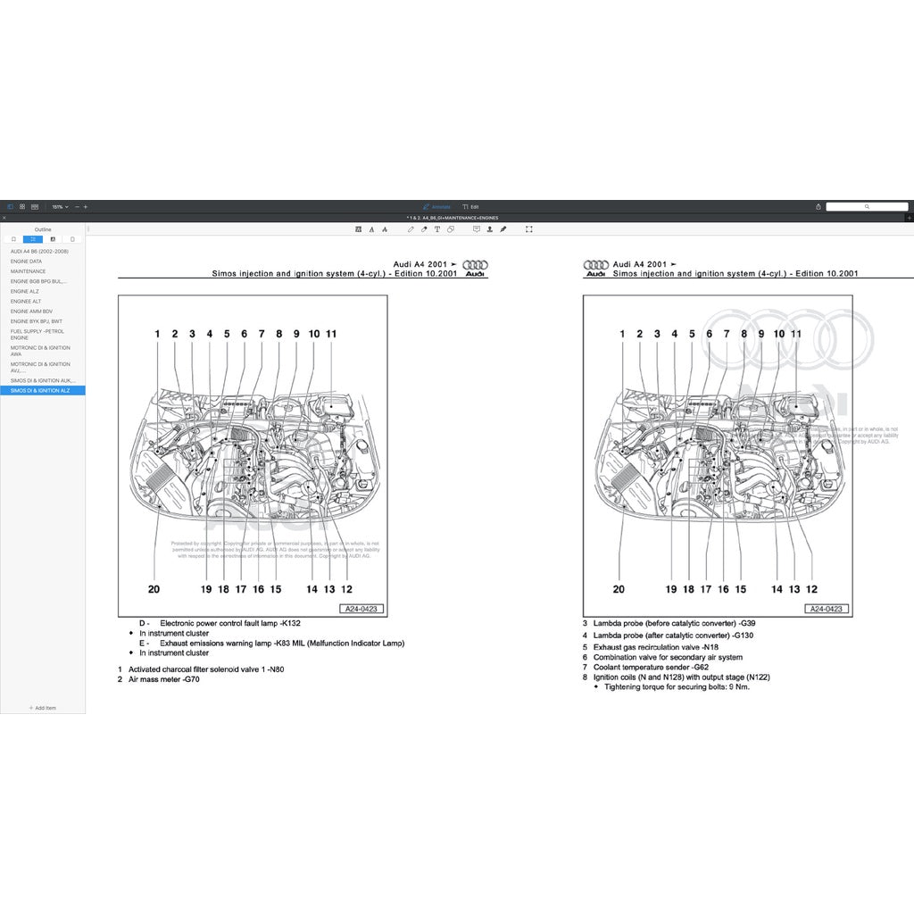 Audi A4 B6-B7 (2002-2008) FACTORY SERVICE REPAIR WORKSHOP MANUAL - Image 8