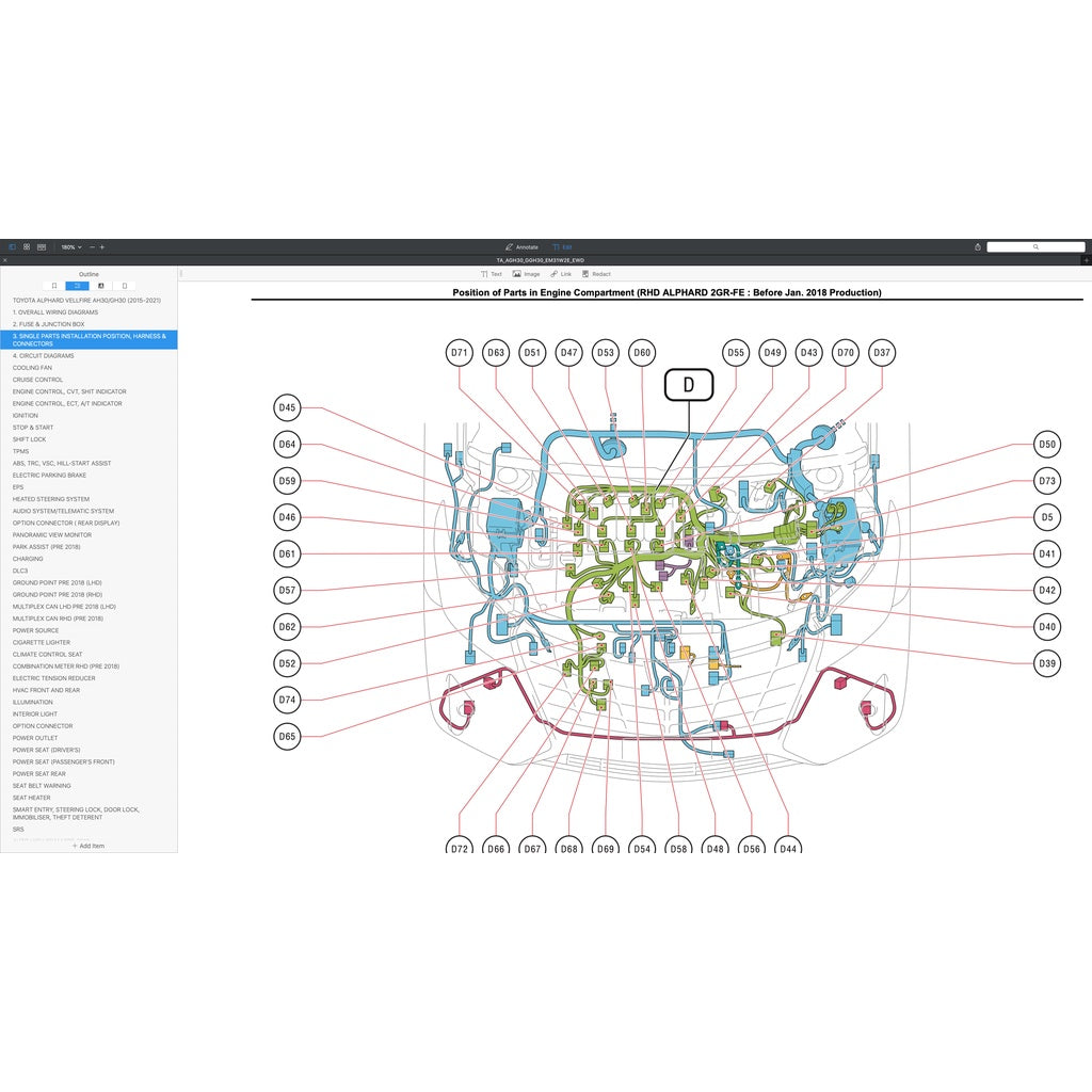 TOYOTA ALPHARD / VELLFIRE AGH30 / GGH30 (2015-2021) WIRING DIAGRAMS - Image 7