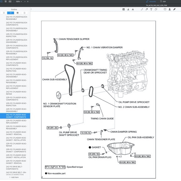 TOYOTA COROLLA ALTIS E140/150 (2007-2012) SERVICE WORKSHOP MANUAL - Image 7