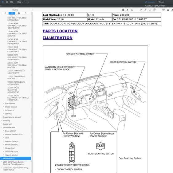 TOYOTA COROLLA ALTIS E140/150 (2007-2012) SERVICE WORKSHOP MANUAL - Image 8