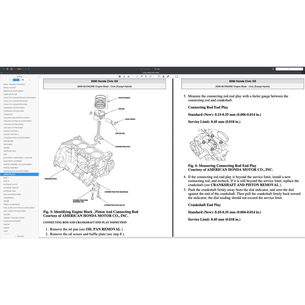 HONDA CIVIC 8 FD1 FD2, FD7, FA1, FG1, FG2, FA5, FN2 (2006-2011) SERVICE WORKSHOP MANUAL + PARTS CATALOGUE - Image 3