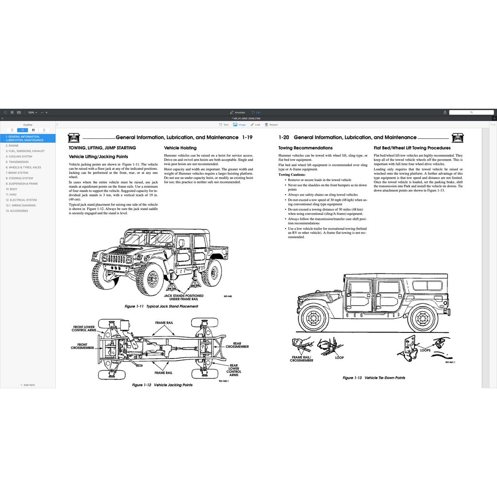 HUMMER H1 (1992-2006) SERVICE WORKSHOP MANUAL - Image 3