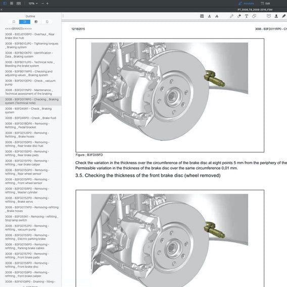 PEUGEOT 3008 T8 (2008-2016) SERVICE WORKSHOP MANUAL - Image 9