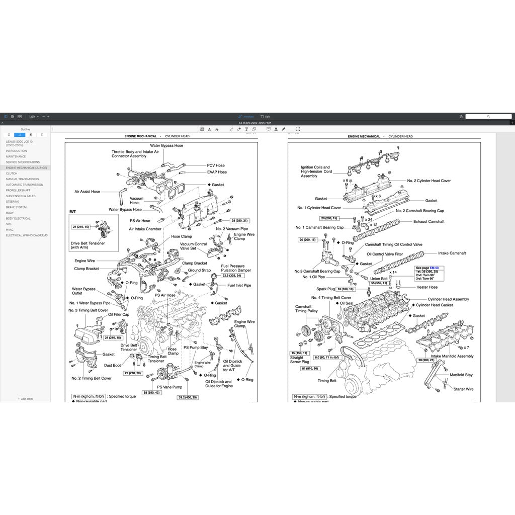 LEXUS IS300 (2002-2005) SERVICE WORKSHOP MANUAL - Image 4