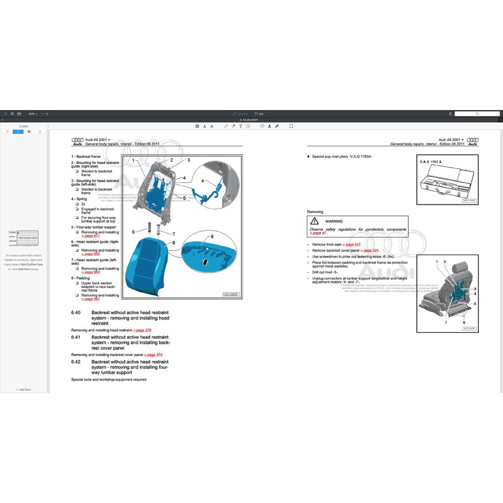 Audi A4 B6-B7 (2002-2008) FACTORY SERVICE REPAIR WORKSHOP MANUAL - Image 10