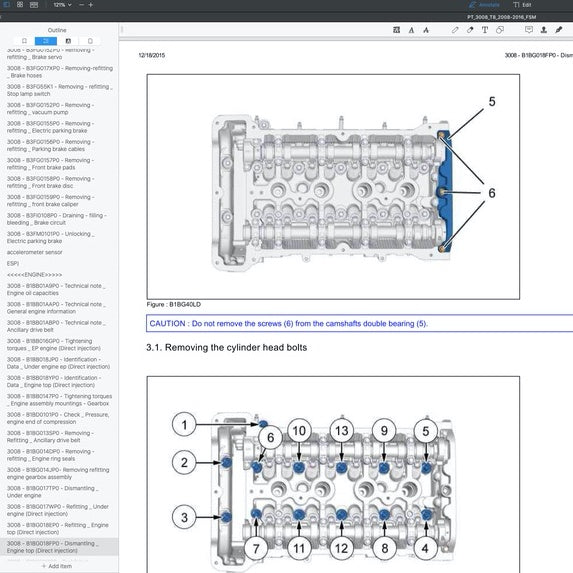 PEUGEOT 3008 T8 (2008-2016) SERVICE WORKSHOP MANUAL - Image 3