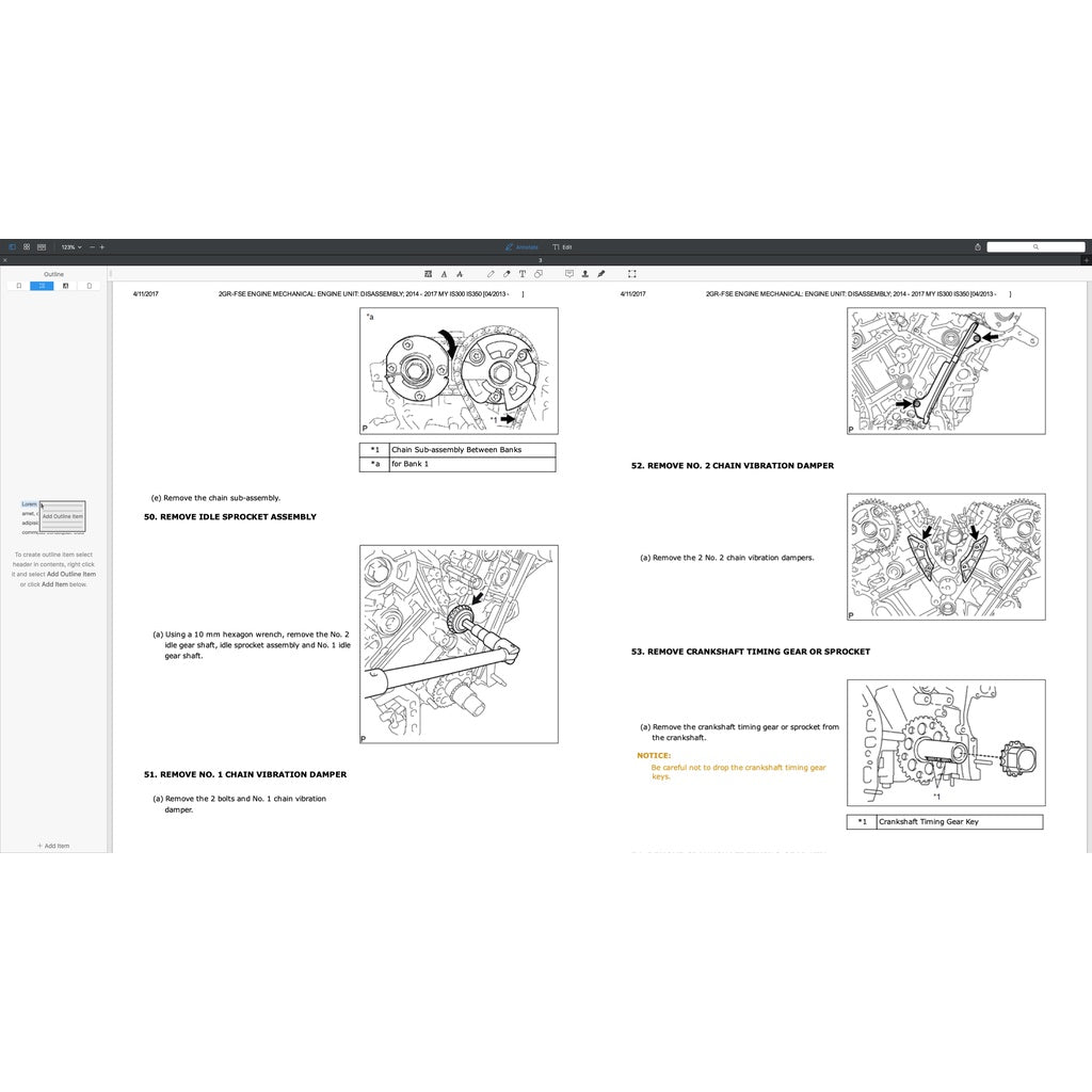 LEXUS IS300/IS350 (2014-2017) SERVICE WORKSHOP MANUAL - Image 9