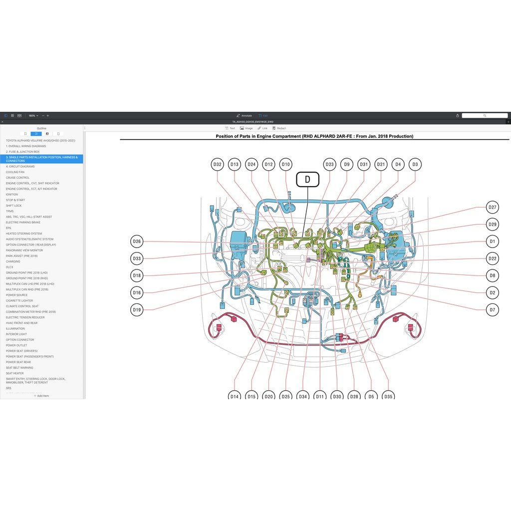 TOYOTA ALPHARD / VELLFIRE AGH30 / GGH30 (2015-2021) WIRING DIAGRAMS - Image 9