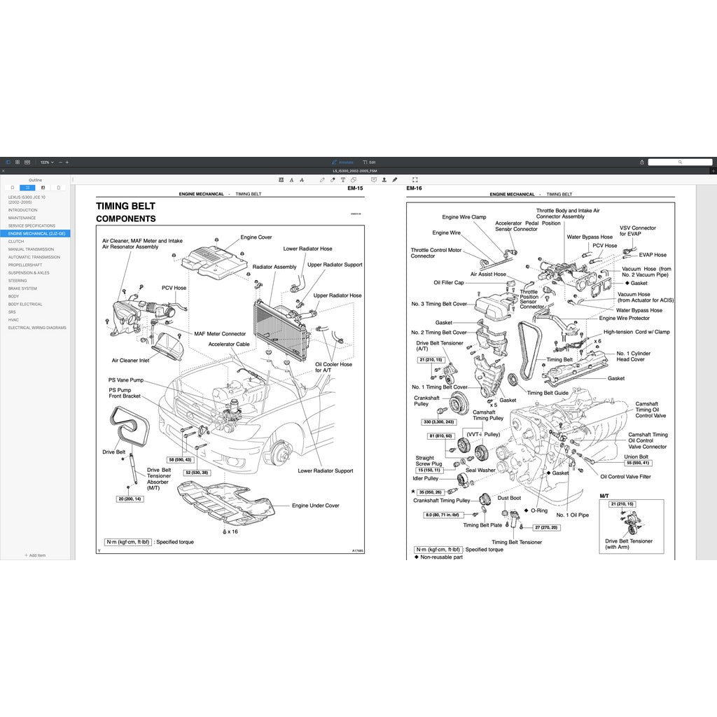 LEXUS IS300 (2002-2005) SERVICE WORKSHOP MANUAL - Image 3