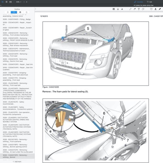 PEUGEOT 3008 T8 (2008-2016) SERVICE WORKSHOP MANUAL - Image 7