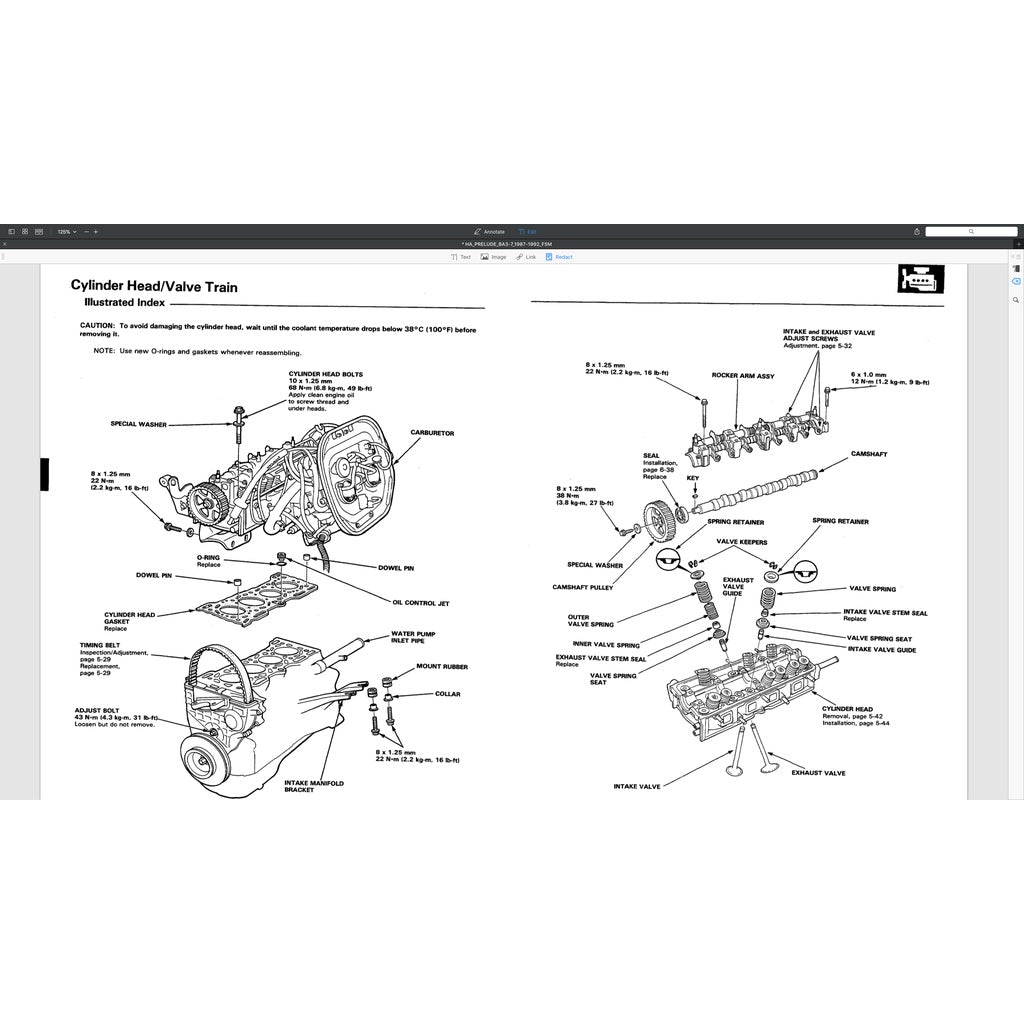 HONDA PRELUDE BA3-BA7 (1987-1992) SERVICE WORKSHOP MANUAL - Image 4