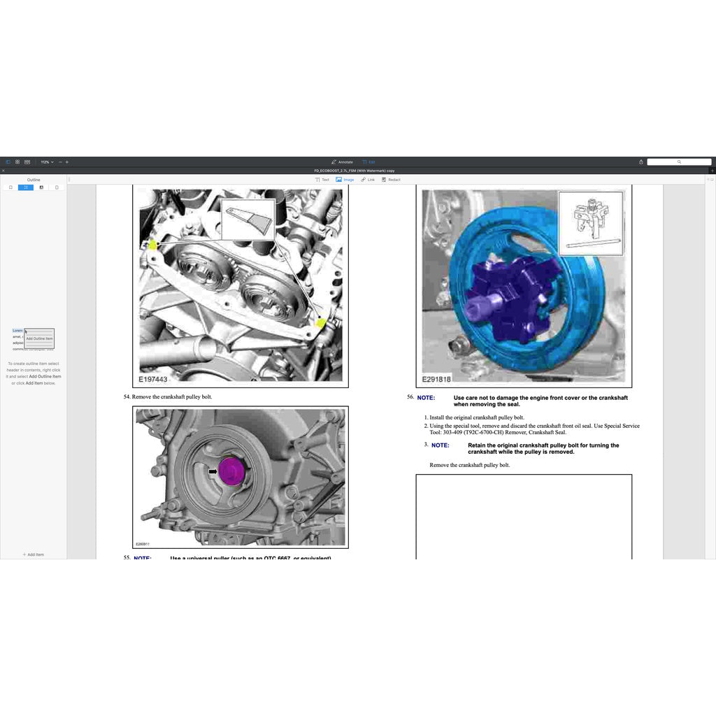 FORD 2.7L ECOBOOST ENGINE SERVICE REPAIR MANUAL - Image 3
