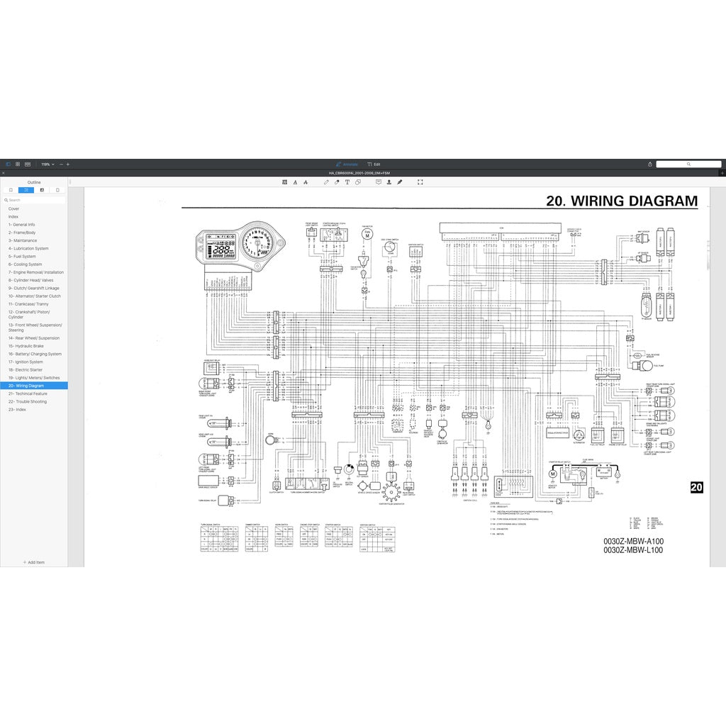 HONDA CBR600F4i (2001-2006) SERVICE WORKSHOP MANUAL + PARTS CATALOGUE + OWNER'S MANUAL - Image 10