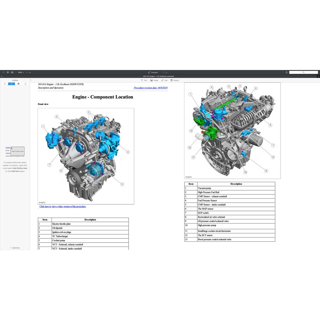 FORD ECOSPORT B515 (2013-2021) SERVICE WORKSHOP MANUAL - Image 4