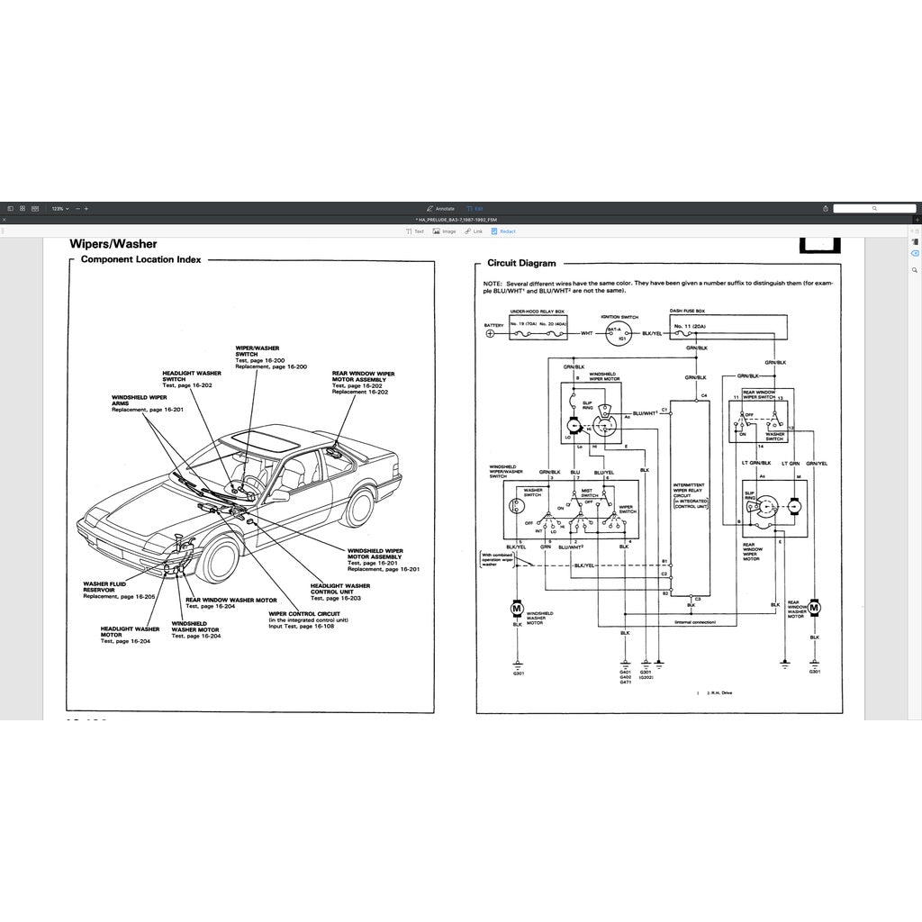 HONDA PRELUDE BA3-BA7 (1987-1992) SERVICE WORKSHOP MANUAL - Image 6