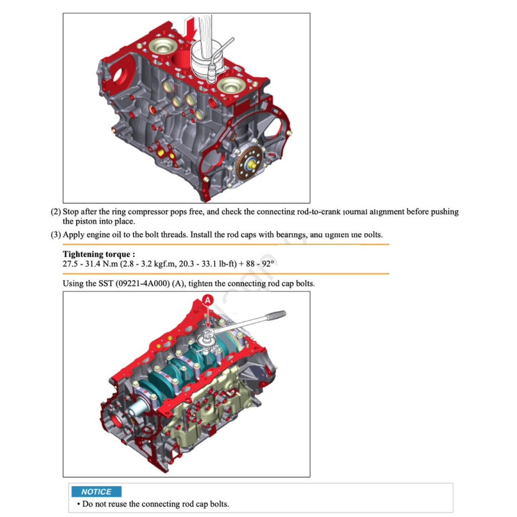 KIA ENGINE D4HB 2.2L "R" CRDI SERVICE REPAIR MANUAL - Image 9