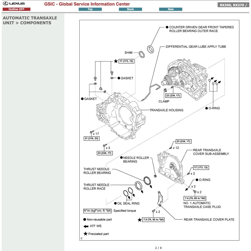 LEXUS RX350 AL10 (2008-2015) SERVICE WORKSHOP MANUAL - Image 8