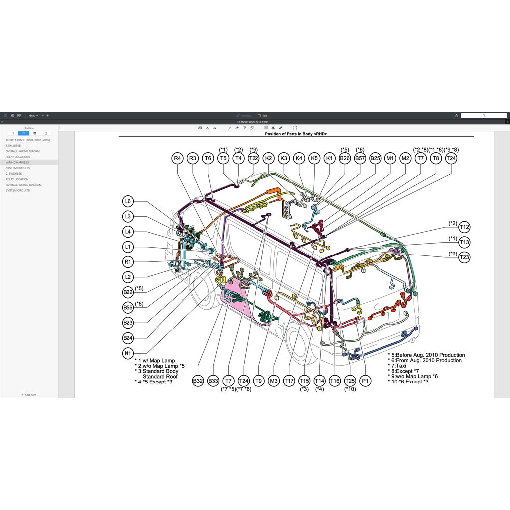 TOYOTA HIACE H200 TRH200 KDH200 LH200 (2005-2019) ELECTRICAL WIRING DIAGRAM - Image 7