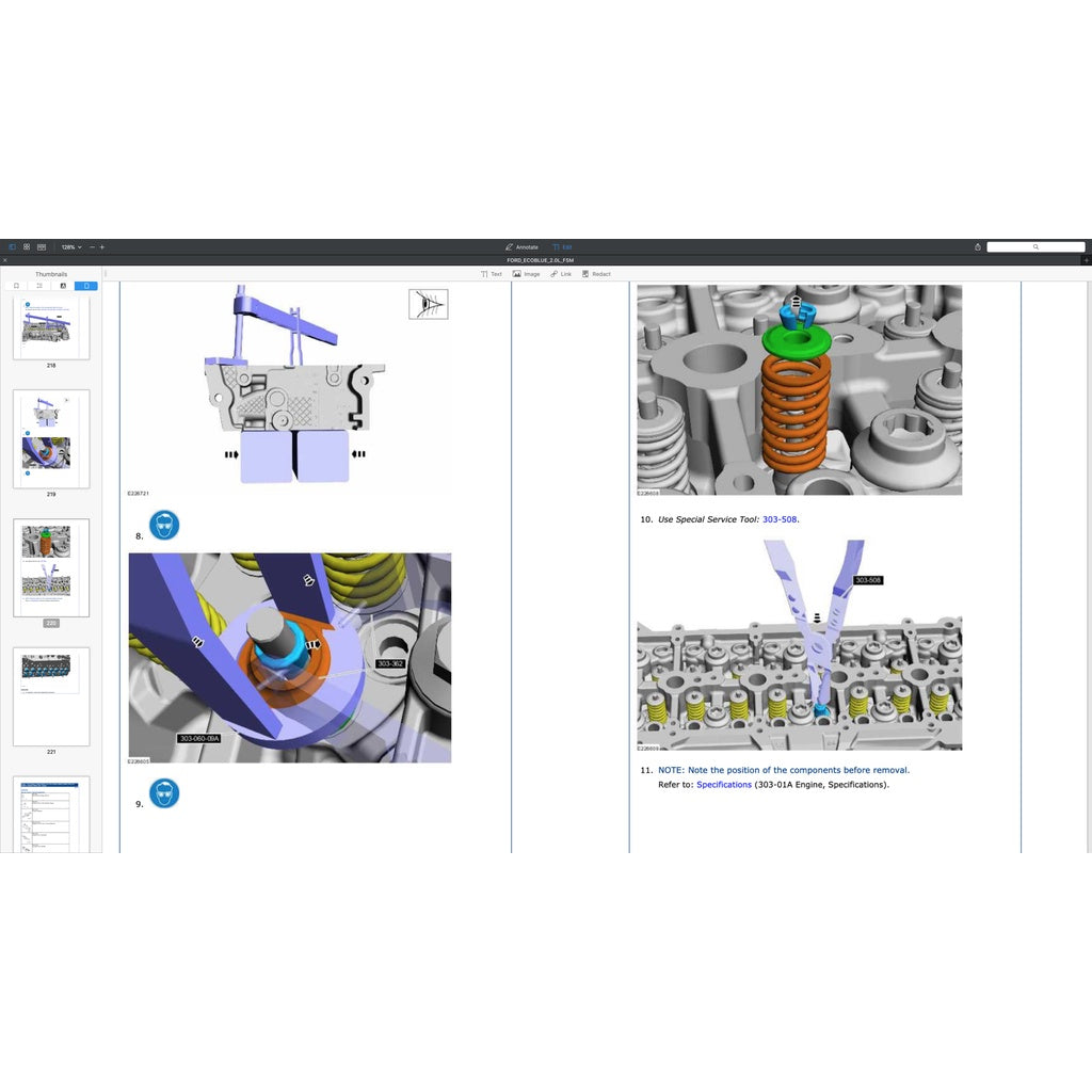 FORD ECOBLUE 2.0L TURBO ENGINE SERVICE REPAIR MANUAL - Image 7