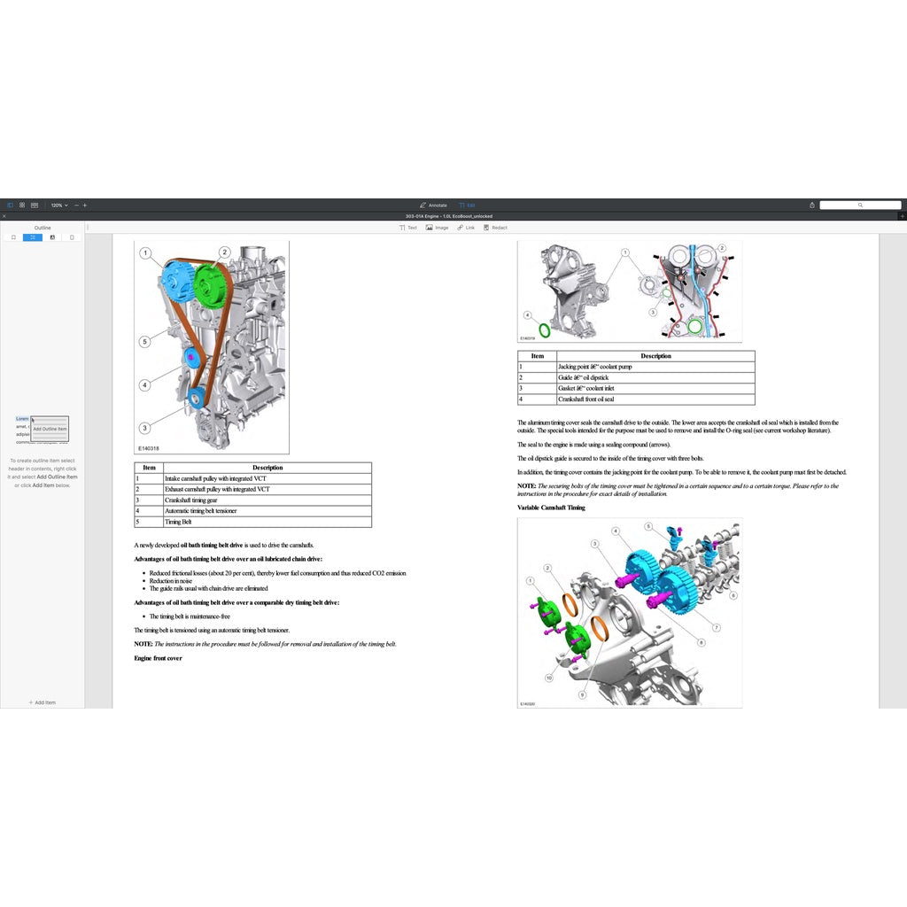 FORD ECOSPORT B515 (2013-2021) SERVICE WORKSHOP MANUAL - Image 5