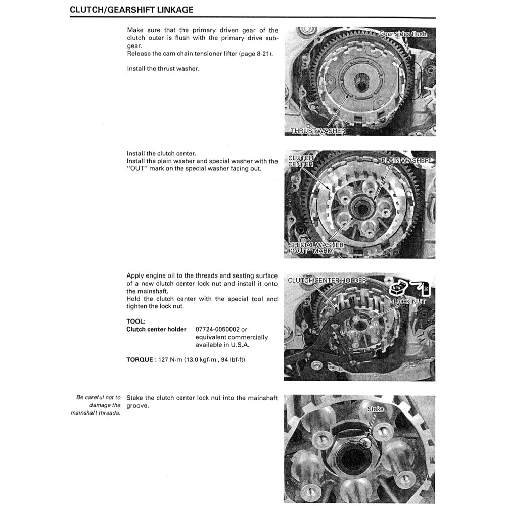HONDA CBR600F4 (1999-2000) SERVICE WORKSHOP MANUAL + PARTS CATALOGUE + OWNER'S MANUAL - Image 6