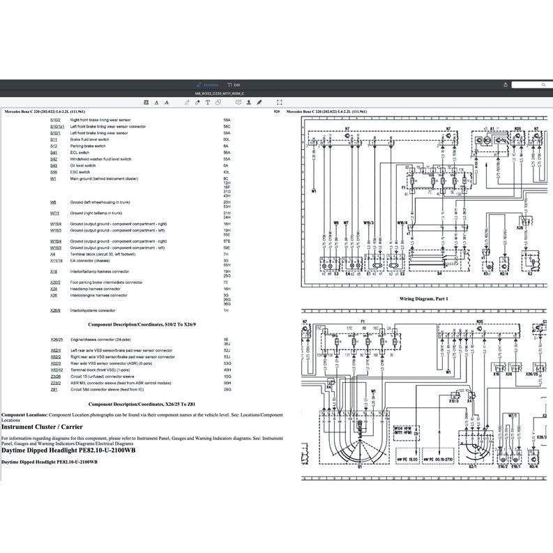 MERCEDES BENZ C-CLASS W202 M111 (1993-2000) SERVICE WORKSHOP MANUAL - Image 10
