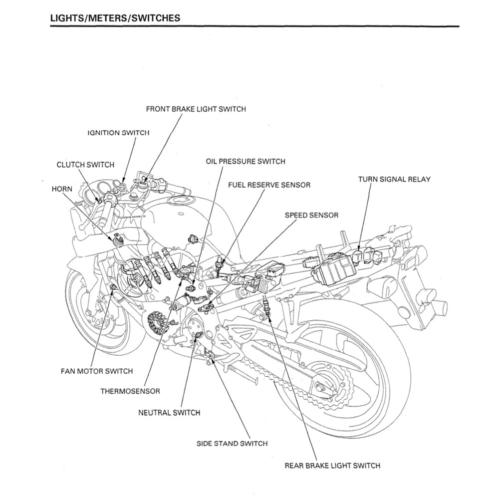 HONDA CBR600F4 (1999-2000) SERVICE WORKSHOP MANUAL + PARTS CATALOGUE + OWNER'S MANUAL - Image 9