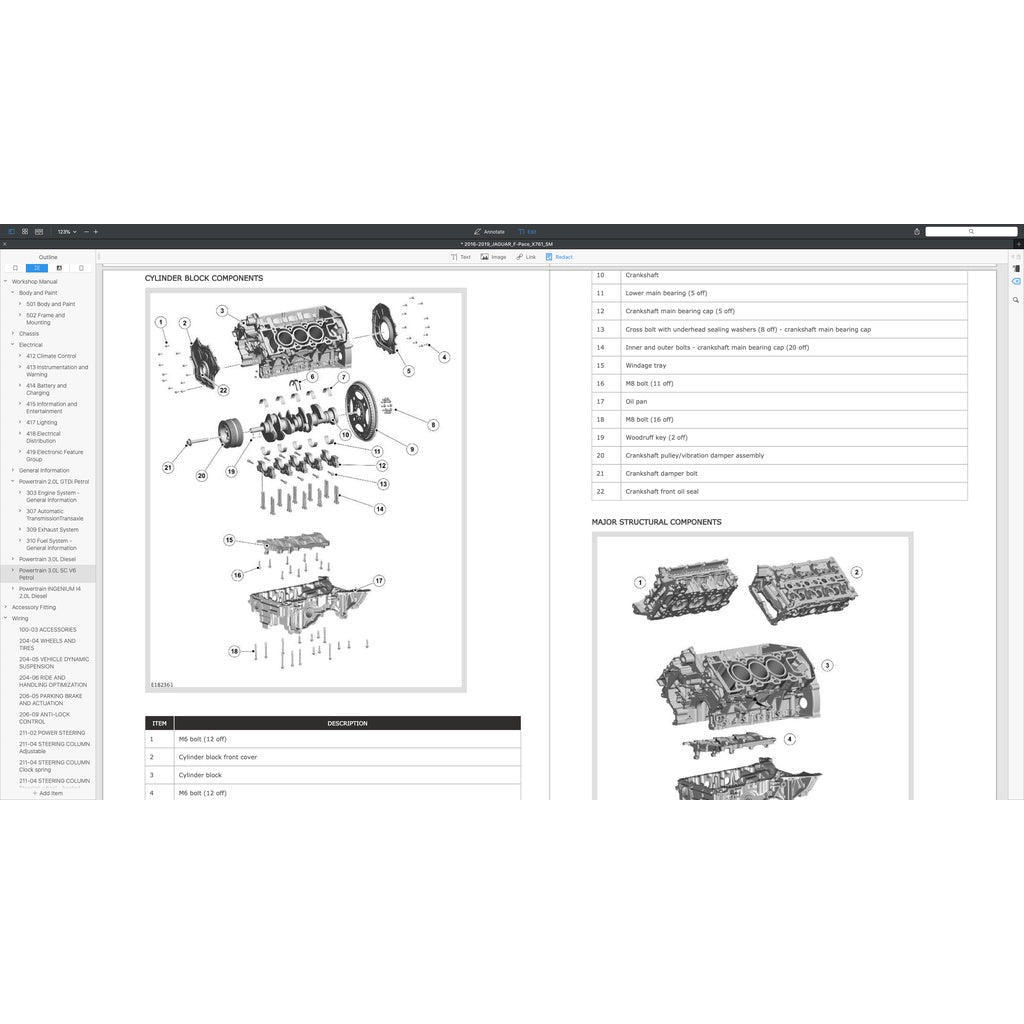 JAGUAR F-PACE X761 (2016-2024) FACTORY SERVICE WORKSHOP MANUAL - Image 4