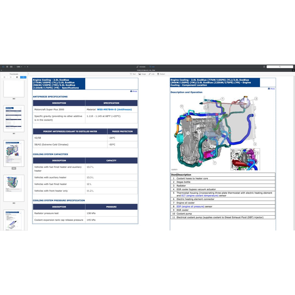 FORD ECOBLUE 2.0L TURBO ENGINE SERVICE REPAIR MANUAL - Image 8
