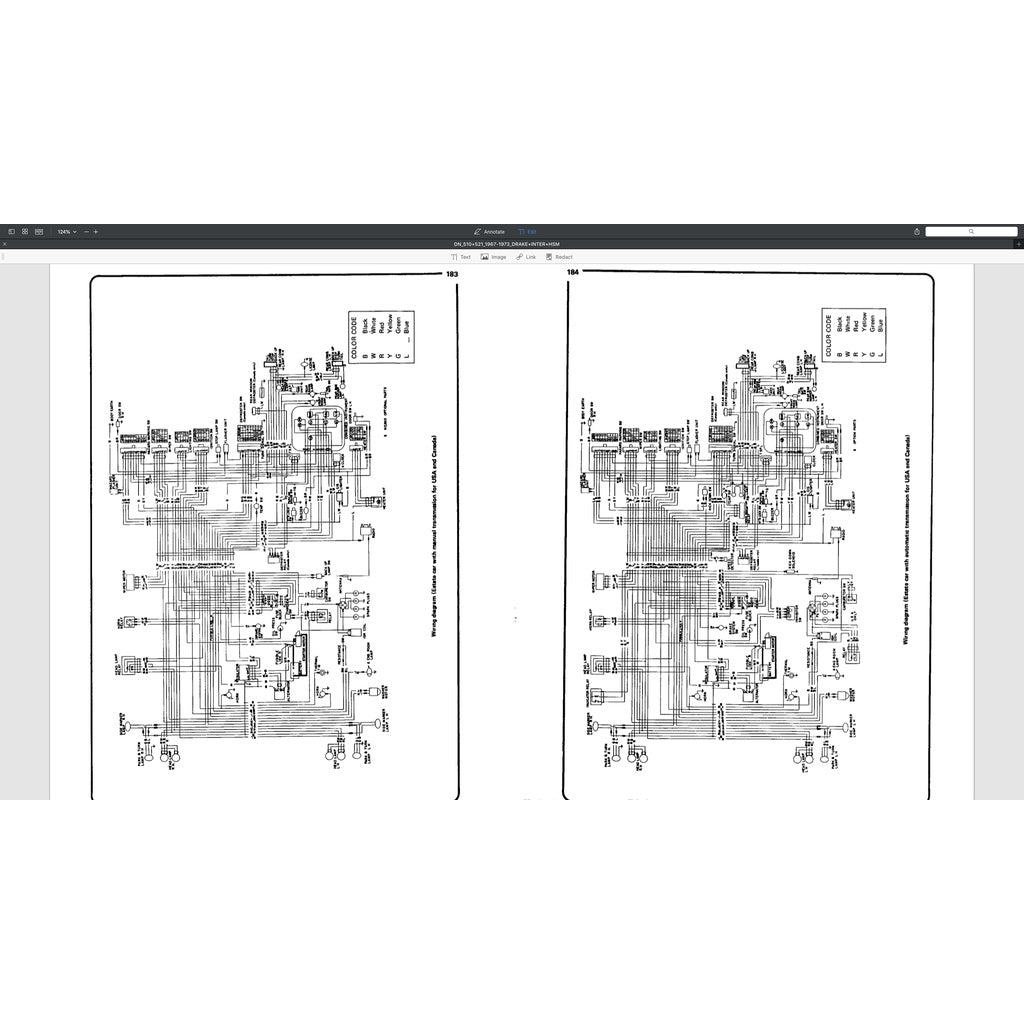 DATSUN BLUEBIRD/PICKUP 510/521 (1967-1973) SERVICE WORKSHOP MANUAL - Image 3