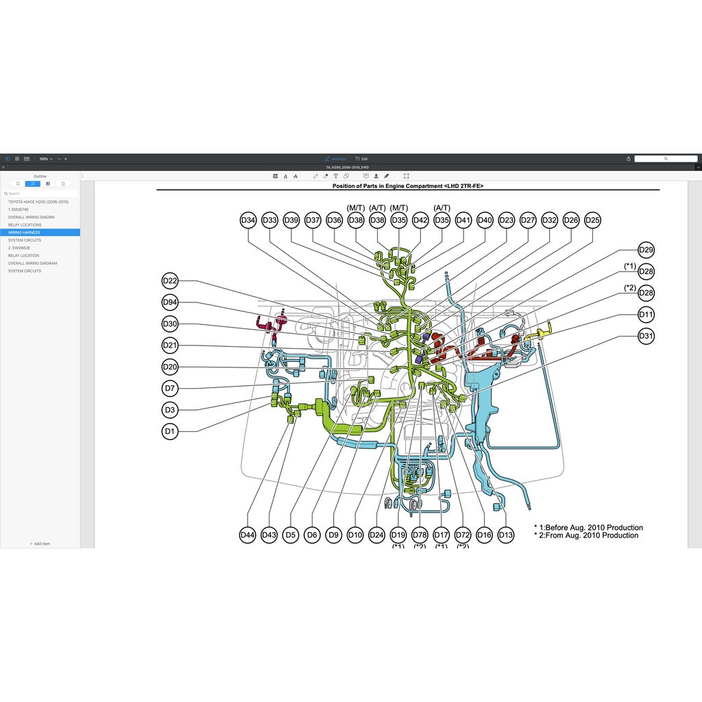 TOYOTA HIACE H200 TRH200 KDH200 LH200 (2005-2019) ELECTRICAL WIRING DIAGRAM - Image 9