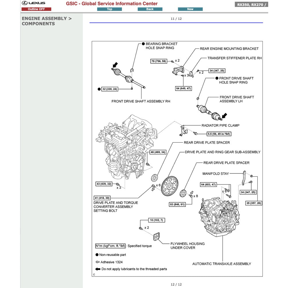 LEXUS RX350 AL10 (2008-2015) SERVICE WORKSHOP MANUAL - Image 10