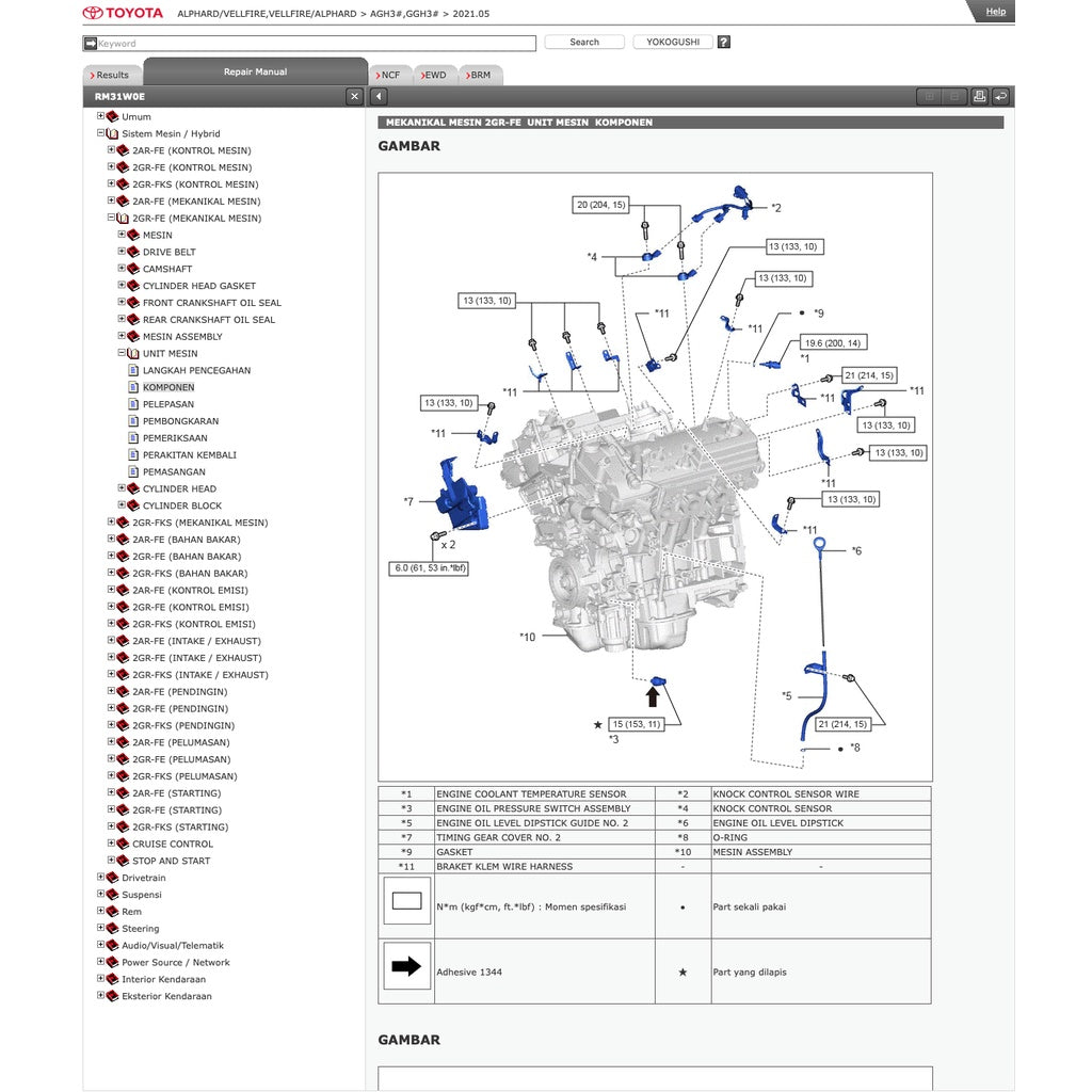 TOYOTA VELLFIRE / ALPHARD AGH30 / GGH30 (2015-2021) SERVICE WORKSHOP MANUAL - Image 3