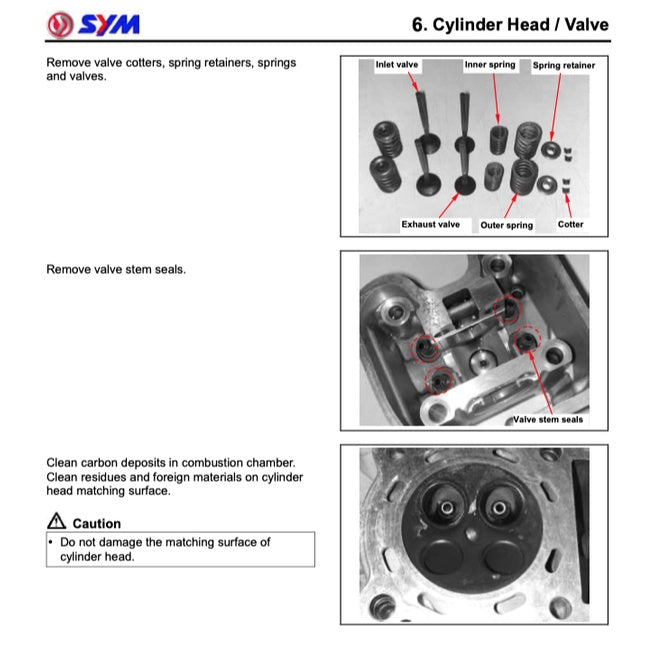 SYM SCOOTER (2010-2022) SERVICE WORKSHOP MANUAL + PARTS CATALOGUE + OWNER'S MANUAL - Image 6