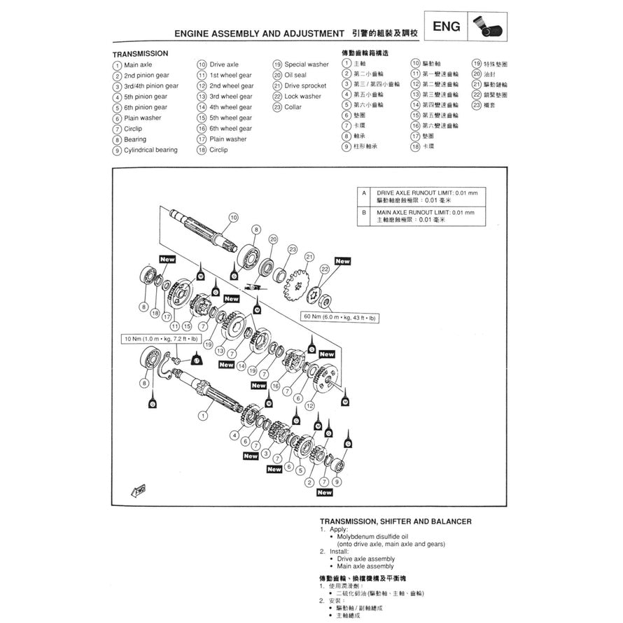 YAMAHA TZM150 4HF1/2 (1994+) SERVICE WORKSHOP MANUAL + PARTS CATALOGUE - Image 6