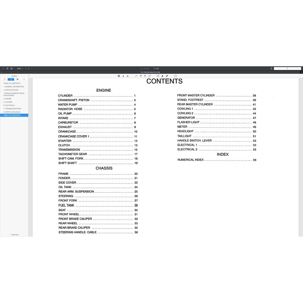 YAMAHA TZM150 4HF1/2 (1994+) SERVICE WORKSHOP MANUAL + PARTS CATALOGUE - Image 9