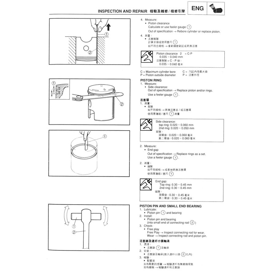 YAMAHA TZM150 4HF1/2 (1994+) SERVICE WORKSHOP MANUAL + PARTS CATALOGUE - Image 5