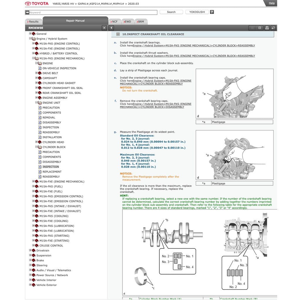 TOYOTA YARIS XP210 (2020+) SERVICE WORKSHOP MANUAL - Image 10